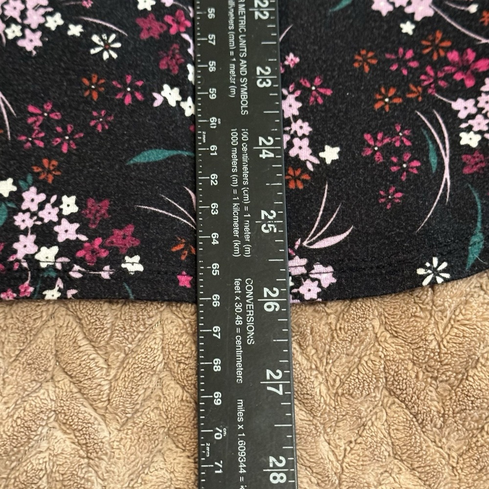 Liz Claiborne Womens M Top Floral Long Sleeve Lace Arms Boho Cottagecore Western - Picture 6 of 8